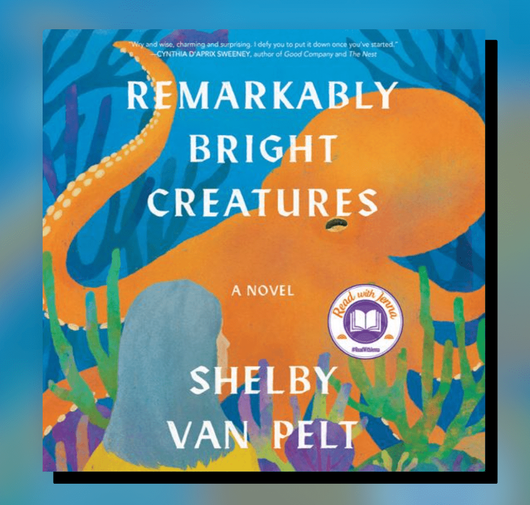 The audiobook cover of remarkably bright creatures